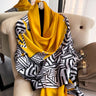 180*90cm Large Silk Satin Scarf Hijab Women Print Spring New Shawl Wrap Female Hand Foulard Pashmina Travel Echarpe 2022 NEW