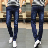 Men's Slim Little Feet Elastic Baggy Jeans Korean Fashion Streetwear Cargo Denim Pants Men Clothing