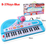 37 Keys Kids Electronic Piano Organ keyboard with Microphone Education Toys Musical Instrument Children Boy Girl Gifts