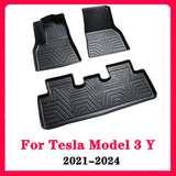 Tesla Model 3/Y Car Waterproof Non-slip Floor Mat For TPE Modified Car Accessories Fully Surrounded Special Foot Pad 2021-2024