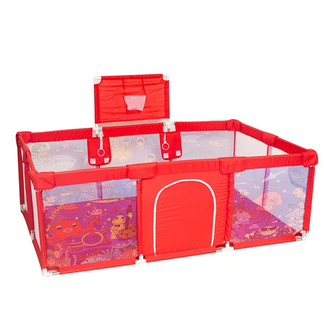 Cartoon Pattern Playpen For Children Baby Safety Barriers Fence With Toy Ball Frame Indoor Anti-Collision Toddler Playground