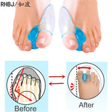 2Pcs Silicone Gel Thumb Corrector Bunion Foot Toe Hallux Valgus Protector Separator Finger Straightener Adjuster Foot Care Tool