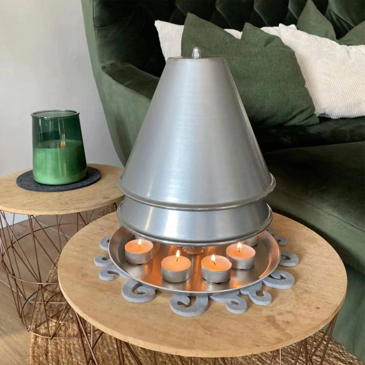 Tea Light Candle Heater Iron Tea Light Stove Candle Heater Tealights Garden Patio Terrace Oven Candle Heating Stove Warmer Holde