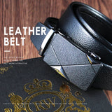 Men Belts Automatic Buckle Belt Genune Leather Authentic Girdle Belt For Men Leather Strap Designer Women Jean Belt Long 115-130