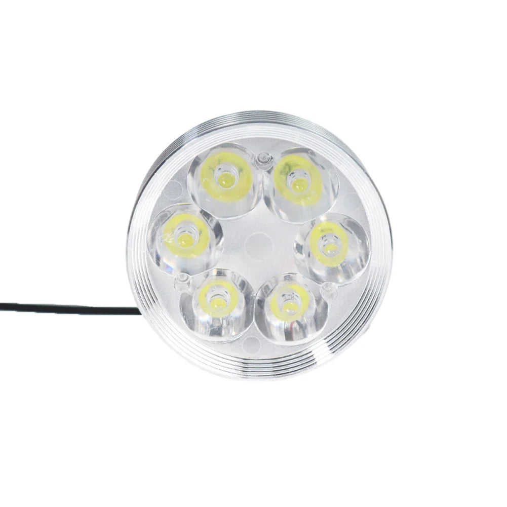 1 Pc 12V-85V E-Bike Headlight Electric Bicycle Lamp Scooter Front Light 6 LED Aluminum Alloy Electric Bicycle Accessories