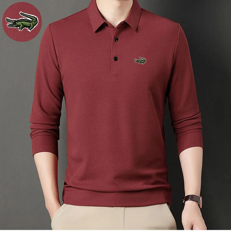 New Summer Brand Embroidered Polo Shirt Men Hot High Quality Men's Long Sleeve Breathable Top Business Casual Polo-shirt for Men