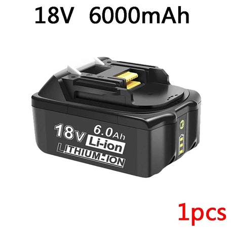 for Makita 18V 6000mAh Rechargeable Power Tools Battery 18V makita with LED Li-ion Replacement LXT BL1860B BL1860 BL1850 Charger