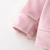 Infant and toddler autumn and winter girls long sleeved pink double-sided mink ruffled jacket casual children's top jacket