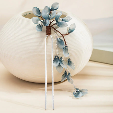 Vintage Hair Sticks Hairpins Chinese Hanfu Hair Accessories Flower Tassel Hair Forks Chopsticks Girls Party Headpiece Jewelry