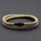 New Minimalist Men Rope Bracelet Double Layer Survival Braclet Homme Accessories Boyfriend Gift Magnet Buckle Pulsera Hombre