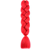 AZQUEEN 24 Inch Jumbo Box Braids Extensions Synthetic Braiding Hair DIY Hair Braids For Children Pink Purple Yellow Gray