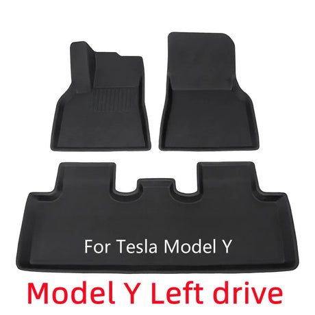 For Tesla Model 3 Y car waterproof non-slip floor mat TPE XPE modified car accessories 3Pc/Set Fully surrounded special foot pad