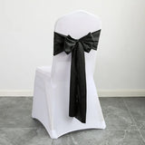 10PCS 17x275cm Sage Green Satin Chair Sashes Bows Chair Cover Ribbons for Wedding Banquet Party Baby Shower Event Decorations