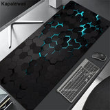 Gaming Mousepads Geometric Black Mousepad XXL Large Mouse Mat Big Desk Pads Non-Slip Stitched Mouse Pad PC Gamer Keyboard Mats