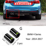 For BMW 1 2 3 4 5 Series X1 3GT F20 F22 F30 F32 F34 F36 F10 F48 Car-Styling Rear Exhaust Pipe Cover Trim Frame Auto Accessories