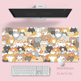 Cute Cat Large Mouse Pad 100x50cm Big Computer Pink Mousepads Gaming Mousepad Big Keyboard Mat Gamer Mouse Pads Desk Mats