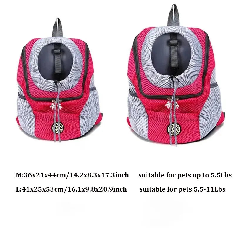 Dog Carrier Backpack Pet Dog Carrier Front Pack Breathable Head Out Travel Bag for Traveling Hiking Camping for Small Medium Dog