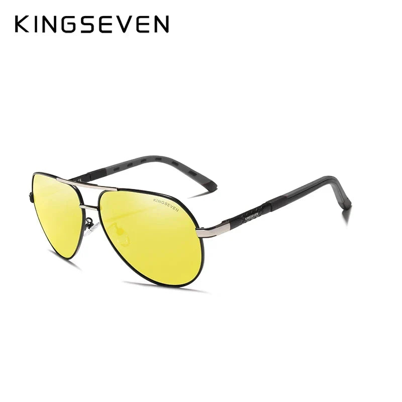 KINGSEVEN New Fashing Men’s Sunglasses High Quality Aluminum Luxury Retro Functional Glasses Women Pilot Accessory Eyewear