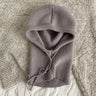 Balaclava Knitted Hooded Caps Unisex Winter Neck Ear Protection Windproof One Piece Shawl Wool Hat One-Piece Neck Collar Beanies