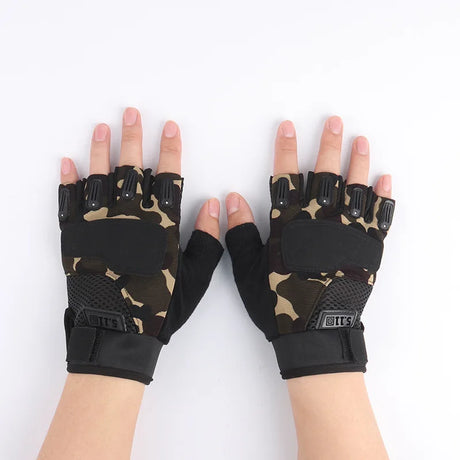 Tactical gloves, half finger riding, fitness, Yunda gloves, outdoor fighting, climbing, mountaineering, wear-resistant, non slip