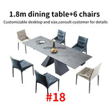 24 Dining Room Table Set Luxury Kitchen Furniture Modern Minimalist Dining Table With 6 Seats Customize Desktop Table And Chairs