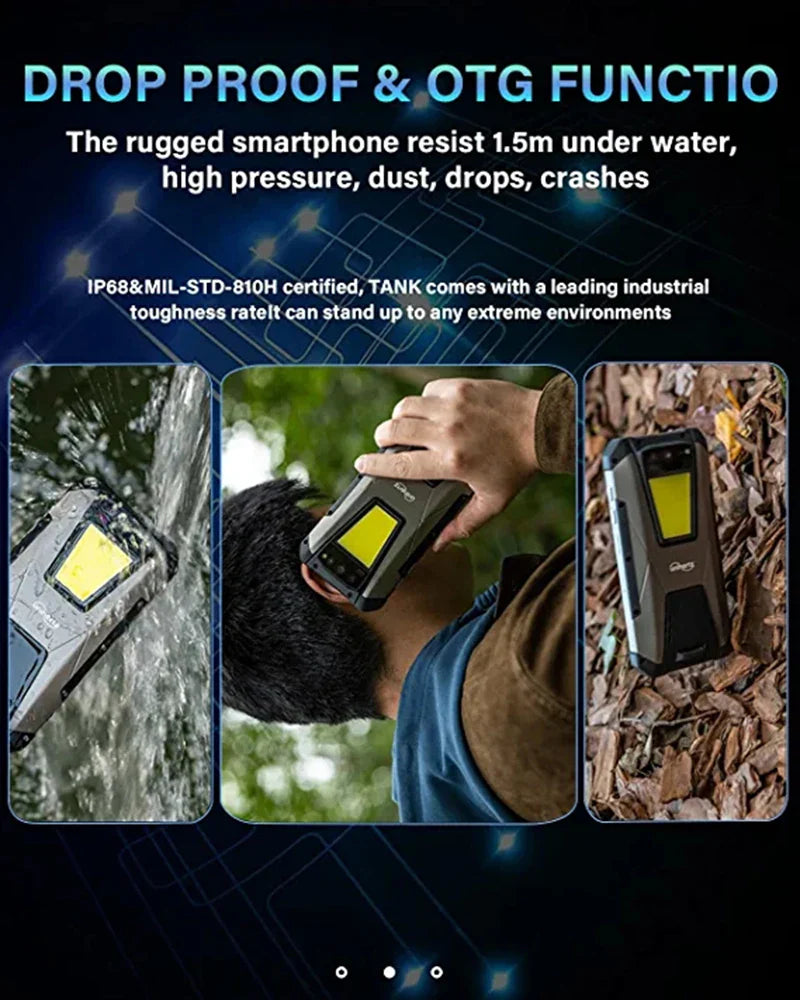 Unihertz TANK Rugged Night Vision Smartphone, Cell Phone, Mobile Phone, 22000 mAh, 8GB, 256GB, 108M Camera, 66W PD, Helio G99