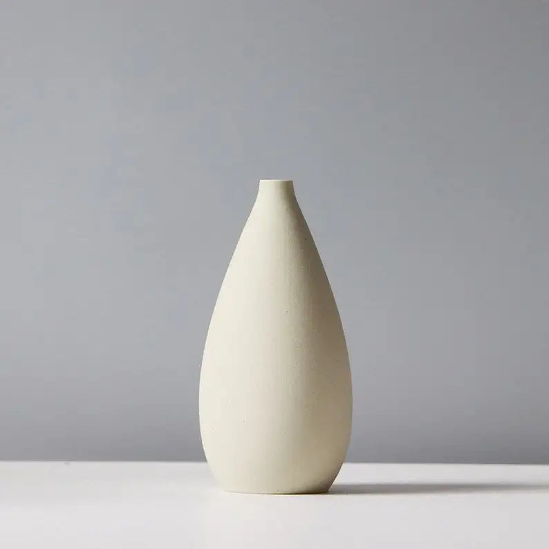 Matte Ceramic Vase | Morandi Modern Vase | Decorative Vase | Ceramic Pottery | Minimal Vase | Table Decoration