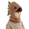 Doitbest Winter knit Baby Knitted Hat scarf one-piece Hats Kids Girl Boy Beanies Caps Warm dinosaur Earflap Hats for Children