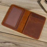 Genuine leather passport holder travel wallet luxury women men s deisgner retron fashion bifold