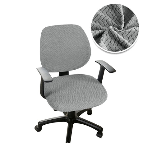 Universal Office Chair Cover Split Armchair Cover Stretch Jacquard Computer Chair Slipcovers Removable Seat Protector Case