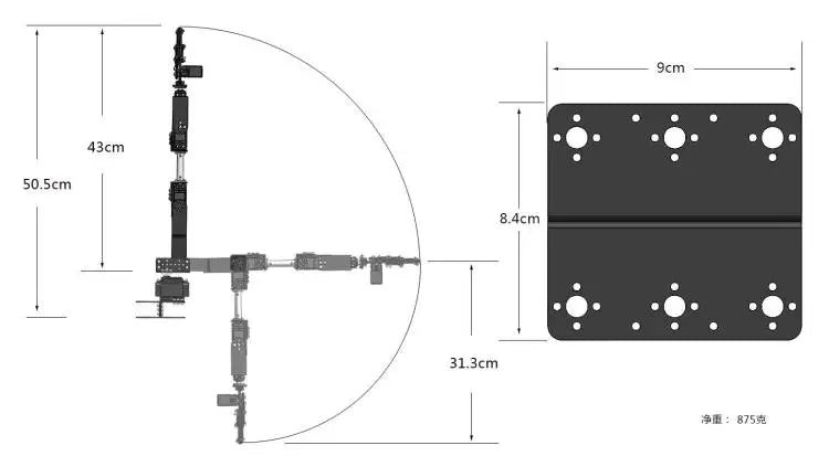 Steam DIY 6 DOF Robot Metal Alloy Mechanical Arm Claw Kit MG996 for Arduino Robotics Kit Ps2 Wireless Control Programmable Toys