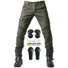 2024 New Motorcycle Black Men Jeans Upgrade Extension Protector Detachable Racing Road Rider Four Seasons Casual Fashion Pants