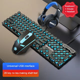 Cool Backlit Floating Button Design 104 Keys Waterproof And Dustproof Ergonomic Gamer Mouse And Keyboard And Headset Kit