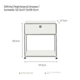 USM Medieval Nightstand Bedroom Modern Minimalist Shelf Module Storage TV Side Cabinet Stainless Steel Frame Bedside Table