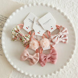 10Pcs/Lot  Children's Cute Headwear Hair Accessories Baby's Basic Bow Tie Band Set Small Scrunchie Kids Elastic Hair Ties