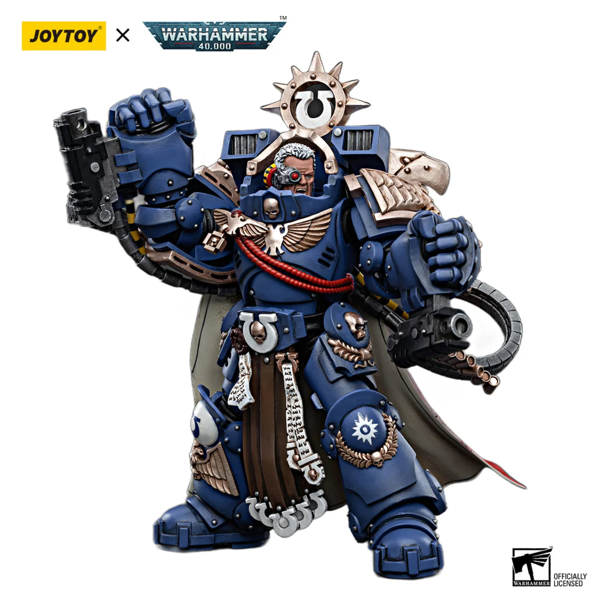 JOYTOY Warhammer 40k Action Figure Ultramarines Primaris Company Champion Parnaeus Veteran Intercessor Anime Military Model Toy