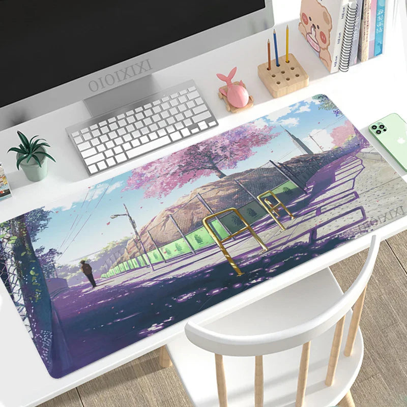 Mouse Pad Gaming Anime Street XL HD Large Mousepad XXL Mechanical Keyboard Pad Office Office Accessories Mouse Mats Mice Pad