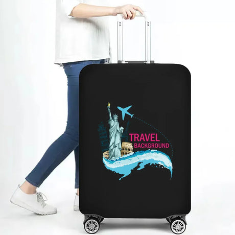 World Map Travel Luggage Protective Cover Traveling Essentials Accessories Suitcase Covers for 18-32 Inch Elastic Trolley Case