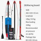 KOETSU Kayak Racing Carbon Board Paddle Surf Stand Board Inflatable Surfboard Paddle Accessories Inflatable Boat 12ft 14ft PVC