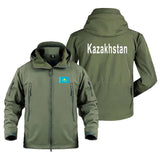 Kazakhstan Military Outdoor Jackets for Men Fleece Warm Windproof Waterproof SoftShell Man Coat Jacket Shark Skin Tactics Hooded