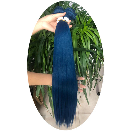 Bone Straight Hair Bundles Salon Natural Hair Extensions Fake Fibers Super Long Synthetic Yaki Straight Hair Weaving Full to End