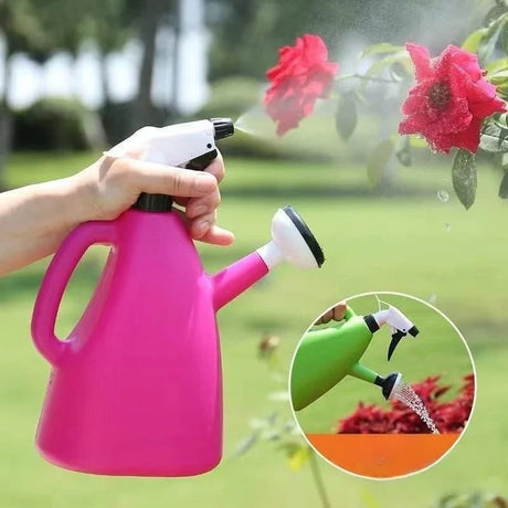 Water Kettle Watering Can Indoor Garden Plants Pressure 2 In 1 Plastic Spray Adjustable Sprayer 1L