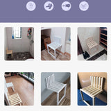 Folding Footstool Wall-Mounted Wall Folding Porch Chair Door Shoe Cabinet Hidden Footstool Folding Bathroom Stool