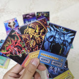 100pcs Yu Gi Oh Flash Cards  Duel Monsters Egyptian God Blue-Eyes White Dragon Dark Magician Girl Game Collection Cards Gift Toy