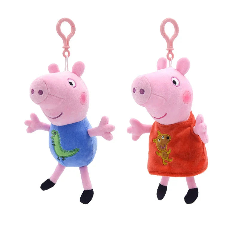 4Pcs/Set Peppa Pig Set Plush Toys George Pig Family Plush Doll Holiday Party Decoration Children's Toys Christmas Gifts