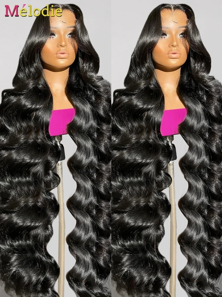 MELODIE 30 38 Inch Lace Frontal Wig Body Wave 13x4 13x6 Lace Front Human Hair Wigs Brazilian 5x5 Wear Go Glueless Frontal Wig