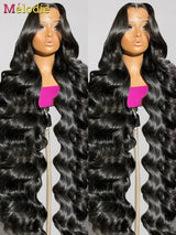 MELODIE 30 38 Inch Lace Frontal Wig Body Wave 13x4 13x6 Lace Front Human Hair Wigs Brazilian 5x5 Wear Go Glueless Frontal Wig