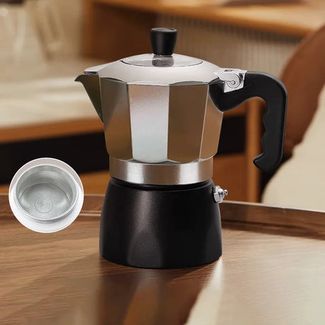 150ml Double Valve Coffee Pot for 3 Persons Espresso Extraction Moka Pot Outdoor Brewing High Temperature Coffeeware Teaware