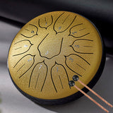 Hluru Glucophone Steel Tongue Drum 6 Inch 11 Notes D5 Drums Tone Ethereal Handpan Drum Instrument Musical Instruments