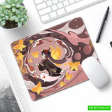 Genshin Impact Desk Mat Gamer Mousepads Mouse Pad Office Desk Pads Anime Cute Small Mousepad Mouse Mats For Computer 20x25cm